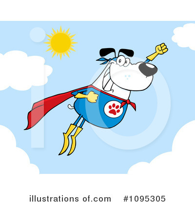 Royalty-Free (RF) Super Dog Clipart Illustration by Hit Toon - Stock Sample #1095305
