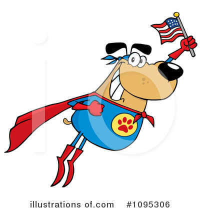 Royalty-Free (RF) Super Dog Clipart Illustration by Hit Toon - Stock Sample #1095306