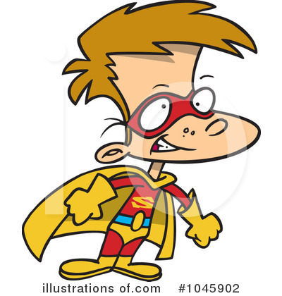 Royalty-Free (RF) Super Hero Clipart Illustration by toonaday - Stock Sample #1045902