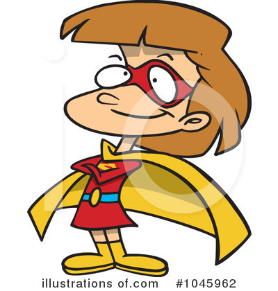 Royalty-Free (RF) Super Hero Clipart Illustration by toonaday - Stock Sample #1045962