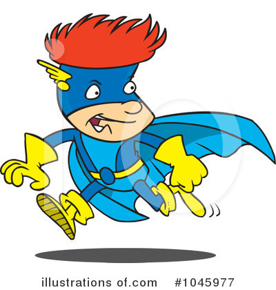 Royalty-Free (RF) Super Hero Clipart Illustration by toonaday - Stock Sample #1045977