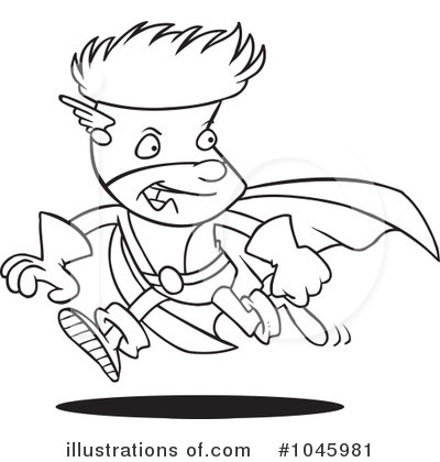 Royalty-Free (RF) Super Hero Clipart Illustration by toonaday - Stock Sample #1045981