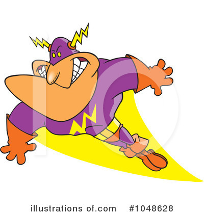 Royalty-Free (RF) Super Hero Clipart Illustration by toonaday - Stock Sample #1048628