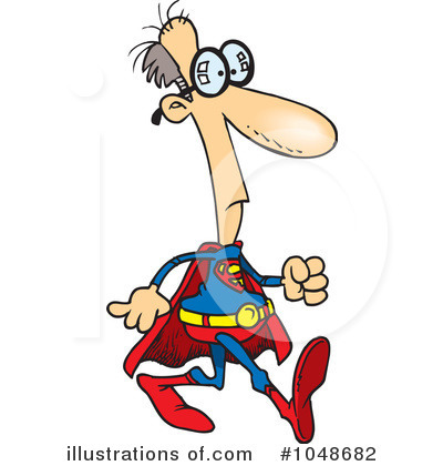Royalty-Free (RF) Super Hero Clipart Illustration by toonaday - Stock Sample #1048682