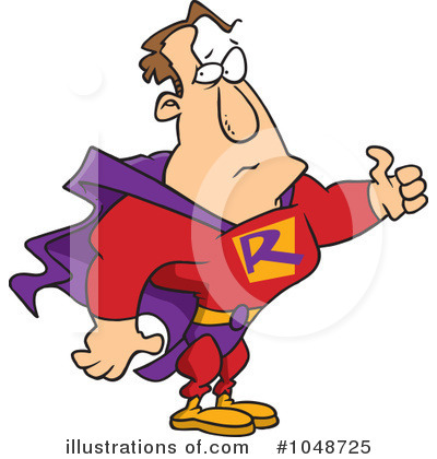 Royalty-Free (RF) Super Hero Clipart Illustration by toonaday - Stock Sample #1048725