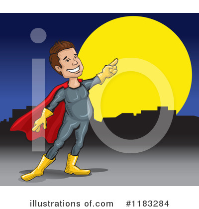 Royalty-Free (RF) Super Hero Clipart Illustration by David Rey - Stock Sample #1183284