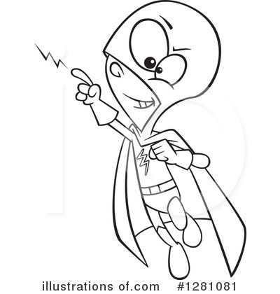 Royalty-Free (RF) Super Hero Clipart Illustration by toonaday - Stock Sample #1281081