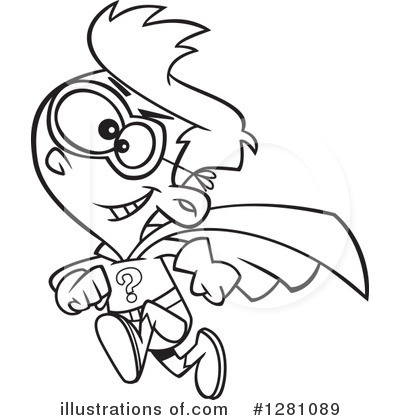 Royalty-Free (RF) Super Hero Clipart Illustration by toonaday - Stock Sample #1281089