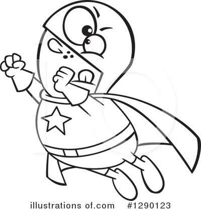 Royalty-Free (RF) Super Hero Clipart Illustration by toonaday - Stock Sample #1290123