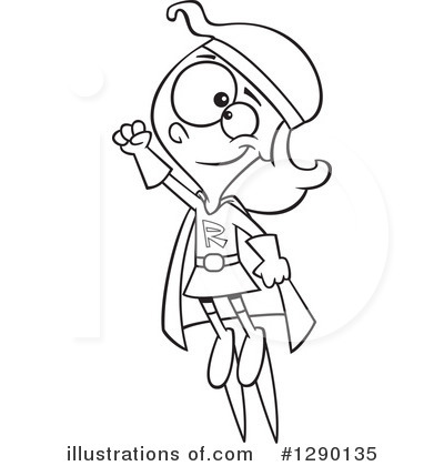 Royalty-Free (RF) Super Hero Clipart Illustration by toonaday - Stock Sample #1290135