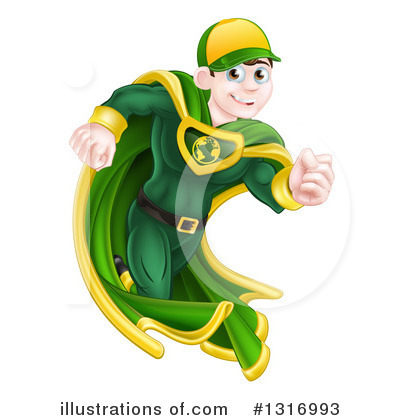 Royalty-Free (RF) Super Hero Clipart Illustration by AtStockIllustration - Stock Sample #1316993