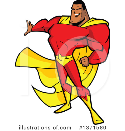Super Man Clipart #1371580 by Clip Art Mascots