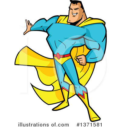 Royalty-Free (RF) Super Hero Clipart Illustration by Clip Art Mascots - Stock Sample #1371581
