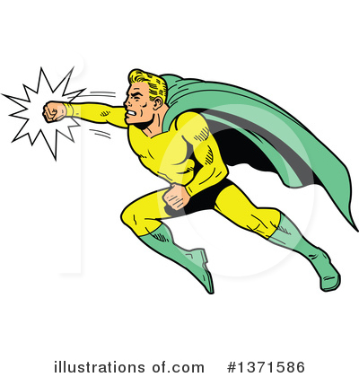 Royalty-Free (RF) Super Hero Clipart Illustration by Clip Art Mascots - Stock Sample #1371586