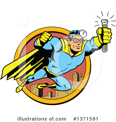 Royalty-Free (RF) Super Hero Clipart Illustration by Clip Art Mascots - Stock Sample #1371591