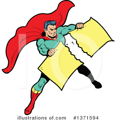 Royalty-Free (RF) Super Hero Clipart Illustration by Clip Art Mascots - Stock Sample #1371594