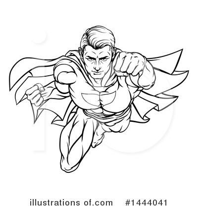 Royalty-Free (RF) Super Hero Clipart Illustration by AtStockIllustration - Stock Sample #1444041