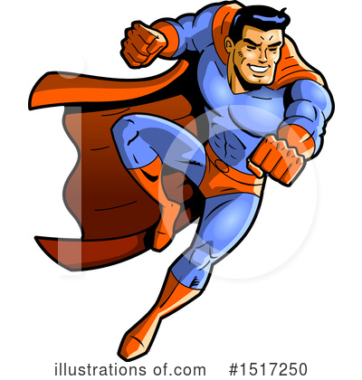 Super Man Clipart #1517250 by Clip Art Mascots