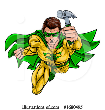 Royalty-Free (RF) Super Hero Clipart Illustration by AtStockIllustration - Stock Sample #1680495