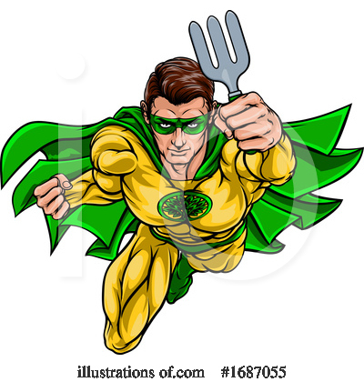 Royalty-Free (RF) Super Hero Clipart Illustration by AtStockIllustration - Stock Sample #1687055