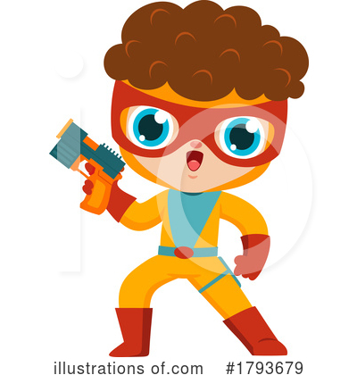 Royalty-Free (RF) Super Hero Clipart Illustration by Hit Toon - Stock Sample #1793679
