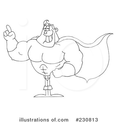 Royalty-Free (RF) Super Hero Clipart Illustration by Hit Toon - Stock Sample #230813