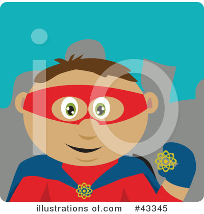 Royalty-Free (RF) Super Hero Clipart Illustration by Dennis Holmes Designs - Stock Sample #43345