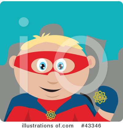 Royalty-Free (RF) Super Hero Clipart Illustration by Dennis Holmes Designs - Stock Sample #43346