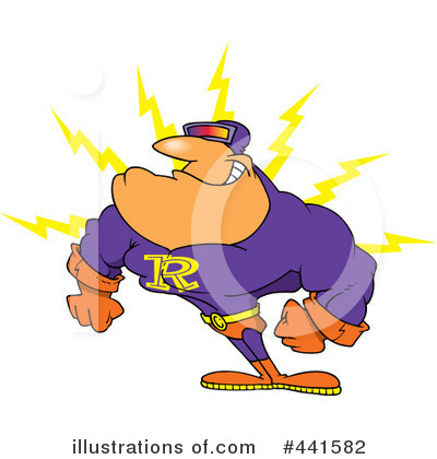 Royalty-Free (RF) Super Hero Clipart Illustration by toonaday - Stock Sample #441582
