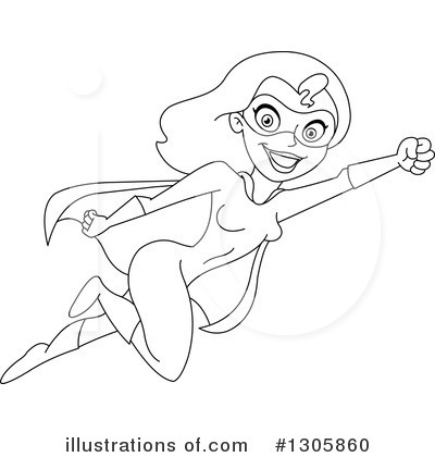 Royalty-Free (RF) Super Woman Clipart Illustration by yayayoyo - Stock Sample #1305860