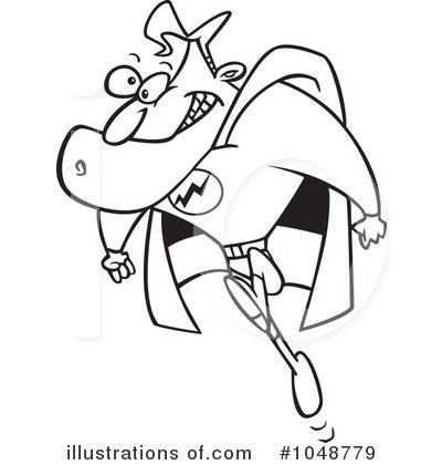 Royalty-Free (RF) Superhero Clipart Illustration by toonaday - Stock Sample #1048779