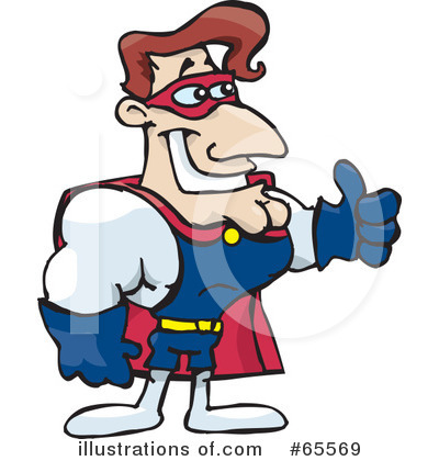 Royalty-Free (RF) Superhero Clipart Illustration by Dennis Holmes Designs - Stock Sample #65569