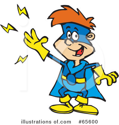 Royalty-Free (RF) Superhero Clipart Illustration by Dennis Holmes Designs - Stock Sample #65600