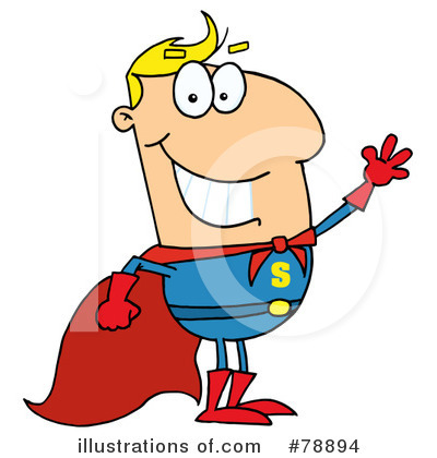 Royalty-Free (RF) Superhero Clipart Illustration by Hit Toon - Stock Sample #78894