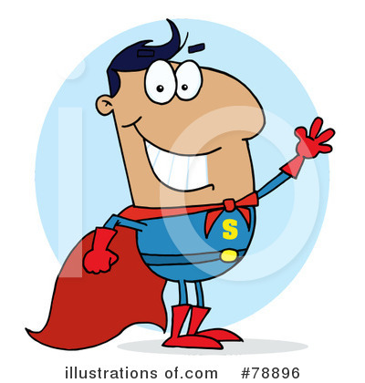 Royalty-Free (RF) Superhero Clipart Illustration by Hit Toon - Stock Sample #78896