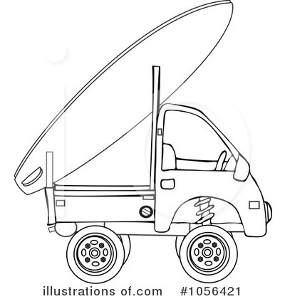 Royalty-Free (RF) Surfboard Clipart Illustration by djart - Stock Sample #1056421