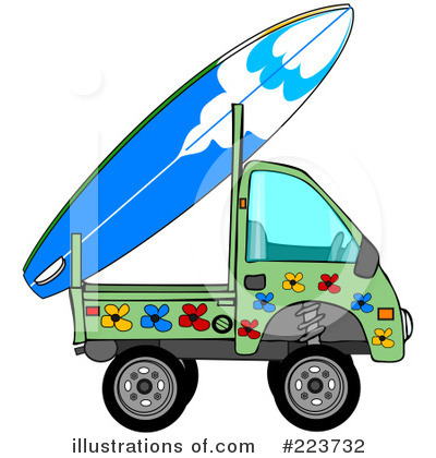 Royalty-Free (RF) Surfboard Clipart Illustration by djart - Stock Sample #223732