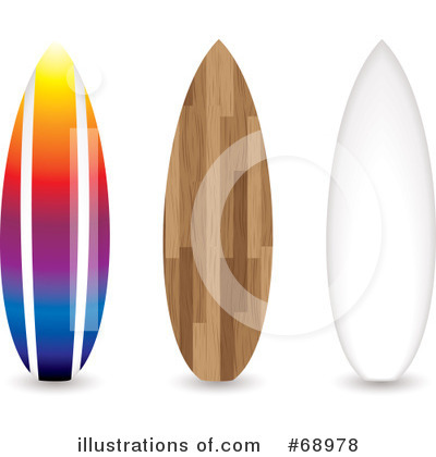 Royalty-Free (RF) Surfboard Clipart Illustration by michaeltravers - Stock Sample #68978
