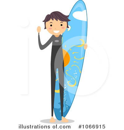 Royalty-Free (RF) Surfer Clipart Illustration by BNP Design Studio - Stock Sample #1066915