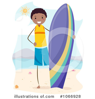 Royalty-Free (RF) Surfer Clipart Illustration by BNP Design Studio - Stock Sample #1066928