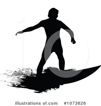 Royalty-Free (RF) Surfer Clipart Illustration by Paulo Resende - Stock Sample #1073626