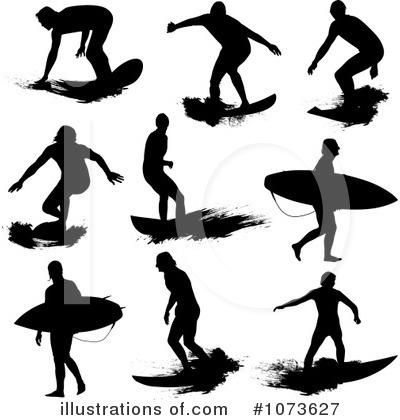 Surfing Clipart #1073627 by Paulo Resende