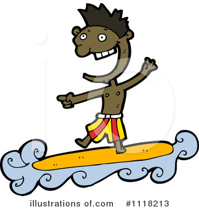 Royalty-Free (RF) Surfer Clipart Illustration by lineartestpilot - Stock Sample #1118213