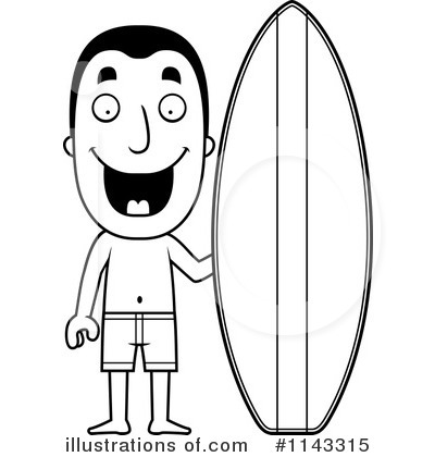 Royalty-Free (RF) Surfer Clipart Illustration by Cory Thoman - Stock Sample #1143315