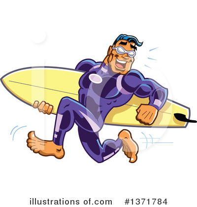 Surfing Clipart #1371784 by Clip Art Mascots