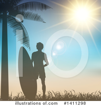 Surf Board Clipart #1411298 by KJ Pargeter