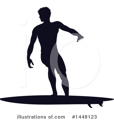 Royalty-Free (RF) Surfer Clipart Illustration by AtStockIllustration - Stock Sample #1448123