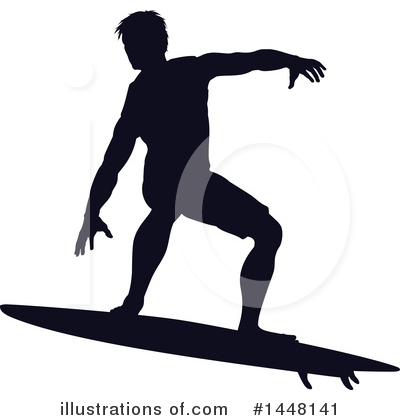 Royalty-Free (RF) Surfer Clipart Illustration by AtStockIllustration - Stock Sample #1448141
