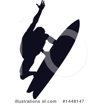 Royalty-Free (RF) Surfer Clipart Illustration by AtStockIllustration - Stock Sample #1448147