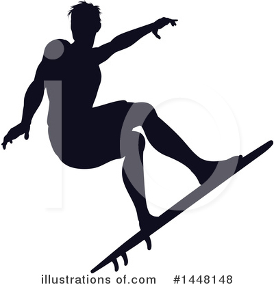 Royalty-Free (RF) Surfer Clipart Illustration by AtStockIllustration - Stock Sample #1448148